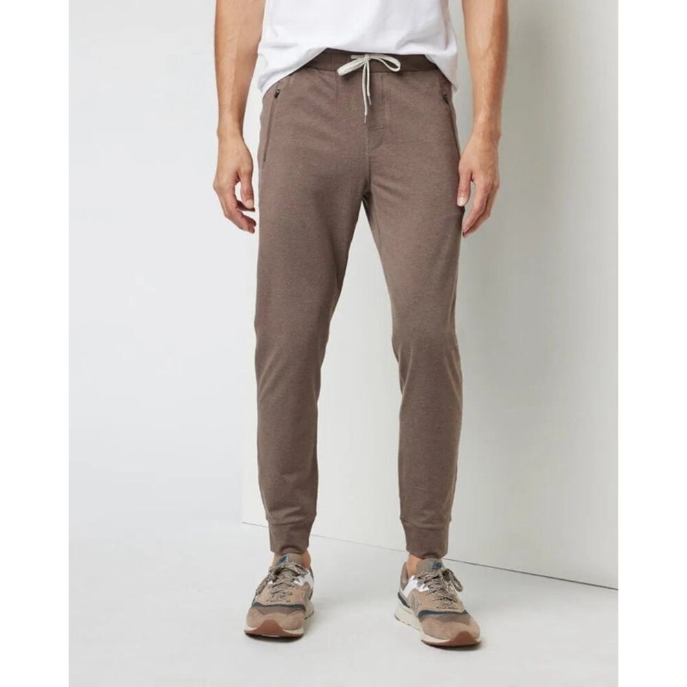 Vuori Mens Pants Ponto Performance Jogger Taupe‎ Chia Heather Mens Size S